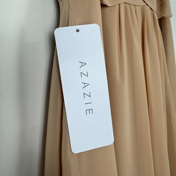 NWT-AZAZIE Omari Bridesmaid Dress, SAND (102#) Color, Size 4A (US) - Picture 7 of 12